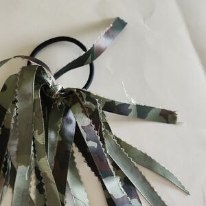 Camouflage Ribbon Hair Tie